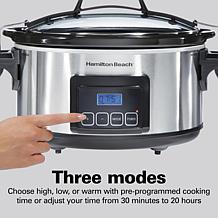 Hamilton Beach Programmable Stay or Go 6 Quart Slow Cooker