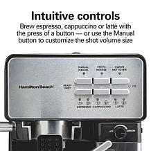 Hamilton Beach® Slide & Lock™ Espresso Maker with Auto Milk Reservoir