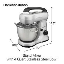 Hamilton Beach® Stand Mixer with 4 Quart Stainless Steel Bowl