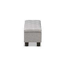 Hannah Fabric Upholstered Button-Tufting Storage Ottoman Bench