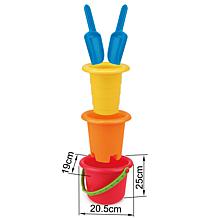 Hape 5-In-1 Beach Set - Kids Sand and Water Toys, Buckets and Shovels