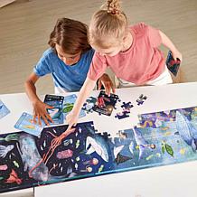 Hape Giant Glow-In-The-Dark Puzzle Ocean Life, 200 Pieces