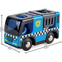 Hape Police Car with Light, Siren & Removable Figurines