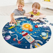 Hape Solar System Puzzle, 102 Pieces, Kids Round Puzzle