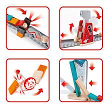 Hape Wooden Domino Ball Set: Mighty Hammer Double-Sided Set, 59pcs