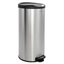 happimess Oscar 8-Gallon Stainless Steel/Black Trash Can with Mini Can