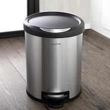 happimess Oscar 8-Gallon Stainless Steel/Black Trash Can with Mini Can
