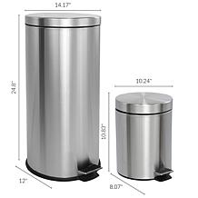 happimess Oscar 8-Gallon Step-Open Trash Can with Mini Can