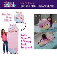 Happy Nappers: Pillow & Sleepy Sack: Large Rainbow Unicorn, 66" x 30"
