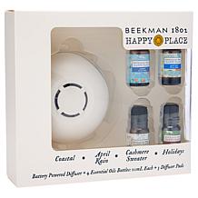 Happy Place Mini Diffuser and 4-piece Essential Oils Fragrance Set