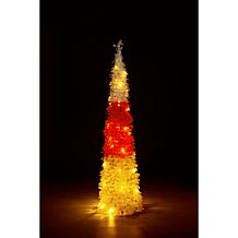 Harvest Lane Halloween 71" Pop-Up Tinsel Tree with 6-Hour Timer