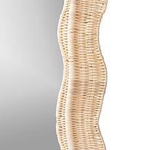 Hasana Bohemian Rattan Accent Wall Mirror 27.6" x 39.4"