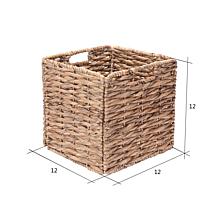 Hastings Home 12" Square Handmade Twisted Wicker Storage Bin 2-Pack