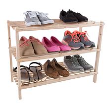 Hastings Home 3-Tier Wooden Shoe Rack, 9 Pair