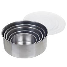 Hastings Home 5-Piece Stainless Steel Bowl Set with Lids