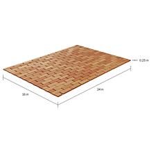 Hastings Home Bamboo Non-Slip Bath and Shower Mat - Tan