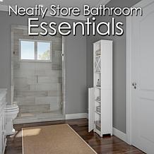 Hastings Home Bathroom Linen Cabinet - White