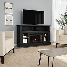 Hastings Home Electric Fireplace TV Stand for TVs up to 59" w/ Shelves