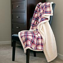 Hastings Home Fleece Sherpa Blanket Throw