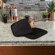 Hastings Home Pot Holder Set with Silicone Grip 2-Pack