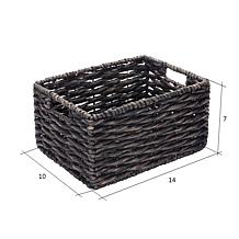 Hastings Home Rectangle Handmade Wicker Nesting Baskets Set of 2