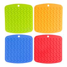 Hastings Home Silicone Kitchen Pot Holders 4-Piece Set