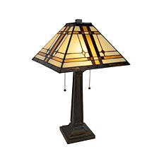 Hastings Home Tiffany Style Dual Light LED Table Lamp - Multicolor