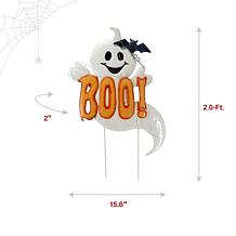Haunted Hill Farm 2-Ft. LED White Happy Halloween Sign with Ghosts ...