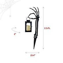 Haunted Hill Farm 2.3-Ft. LED Zombie Hand with Lantern & Stake for ...