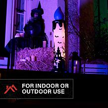 Haunted Hill Farm 3.3-Ft. LED Flicker Wick Halloween Candle Blow Mo...