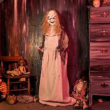 Haunted Hill Farm 3.9-Ft. Standing Rising Head Creepy Girl Animatronic