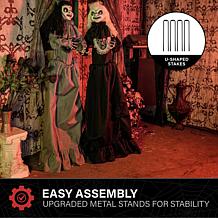 Haunted Hill Farm 5-Ft. Standing Animated Girl Twins Animatronic