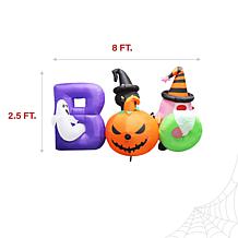 Haunted Hill Farm 5' Tall Pre-lit Musical Inflatable Boo Sign