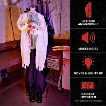 Haunted Hill Farm 5.2-Ft. Standing Shaking Headless Doctor Animatronic