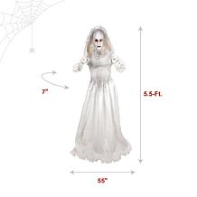 Haunted Hill Farm 5.5-Ft. Standing Double Face Bride Animatronic