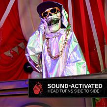 Haunted Hill Farm 5.6-Ft. DJ Skeleton Animatronic