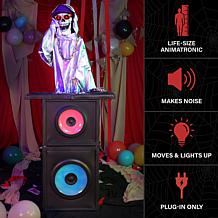 Haunted Hill Farm 5.6-Ft. DJ Skeleton Animatronic