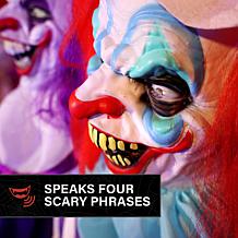 Haunted Hill Farm 5.6-Ft. Standing Double Headed Animated Clown Ani...