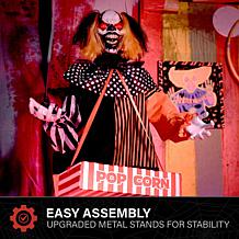 Haunted Hill Farm 5.6-Ft. Standing Suddenly Surprise Clown Animatronic