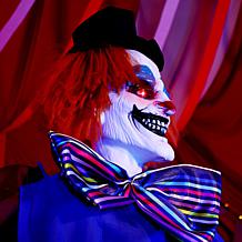 Haunted Hill Farm 5.9-Ft. Standing Animated Clown Animatronic
