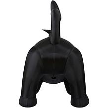 Haunted Hill Farm 6' Wide Pre-Lit Inflatable Black Cat w/Witch Hat