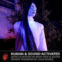 Haunted Hill Farm 6.9-Ft. Tall Specter Lady Animatronic