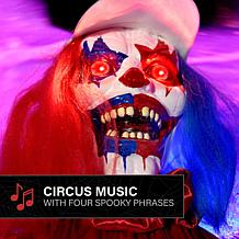 Haunted Hill Farm 7.1-Ft. Standing Animated Painting Clown Animatronic