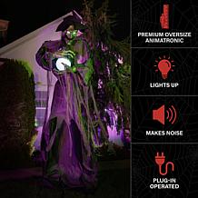 Haunted Hill Farm 9.8-Ft. Towering Witch with Magic Ball Animatronic