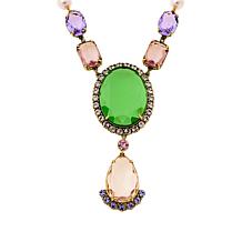 Heidi Daus "Alta Moda" Simulated Bead Beaded Drop  Necklace