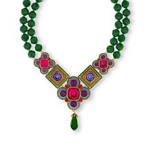 Heidi Daus "Ancient Artifact" Crystal and Glass Bead Necklace