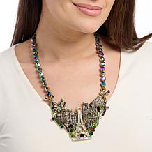 Heidi Daus April in Paris Multicolor Crystal and Stone Drop Necklace