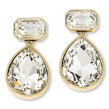 Heidi Daus Beautiful Bianca Clear Stone Pear Drop Earrings