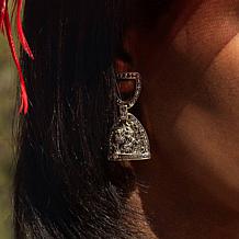 Heidi Daus Chantilly Royale Textured Broneztone Crystal Drop Earrings