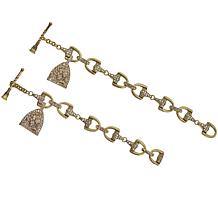 Heidi Daus Chantilly Royale Textured Crystal Dangle Bracelet